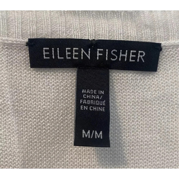 Eileen Fisher Ballet Neck Short Sleeve Long Tunic Sweater Womens Medium (661) - Picture 3 of 4